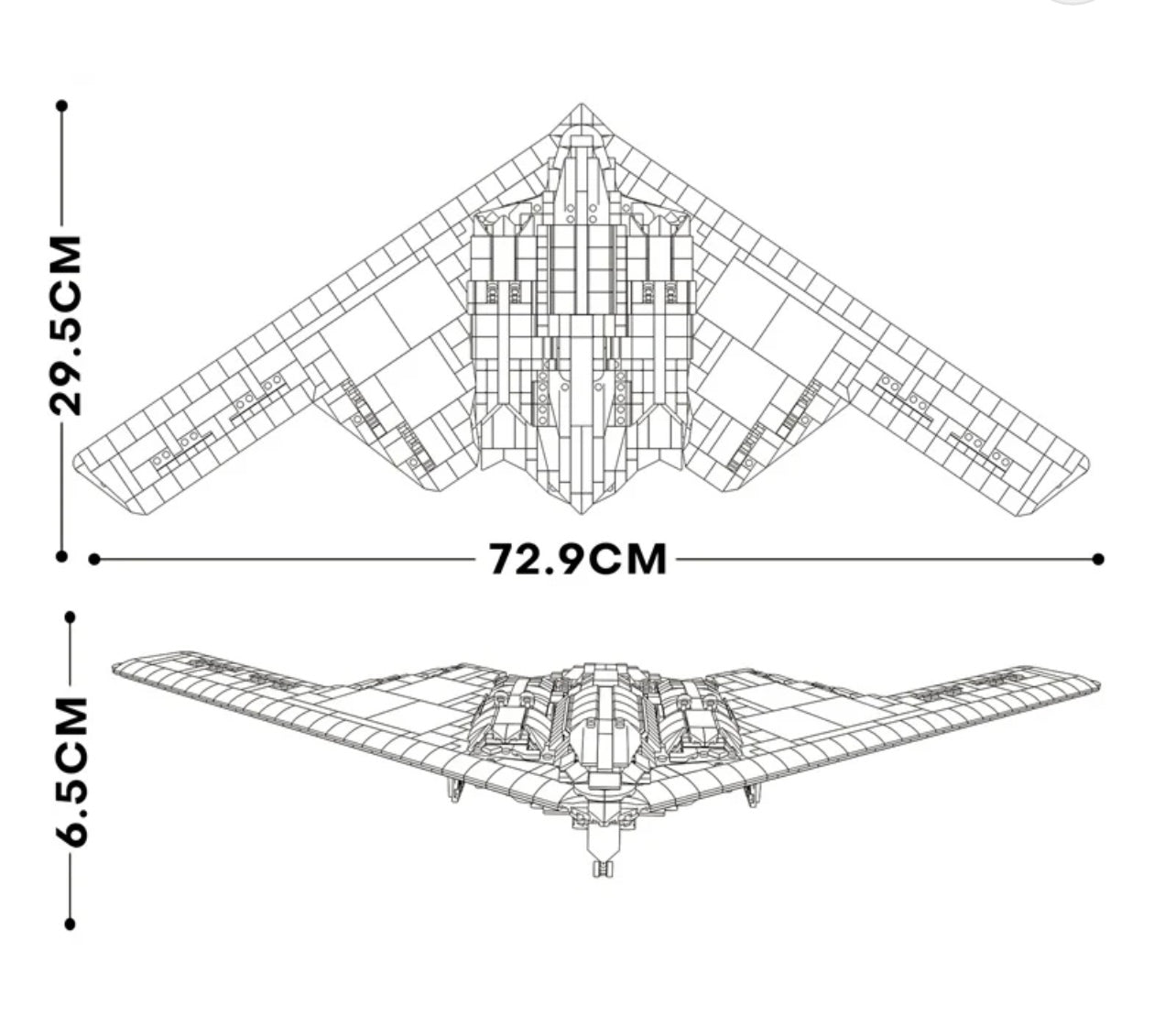 BLOCKOPS B2 STEALTH BOMBER (1900+ PIECES)